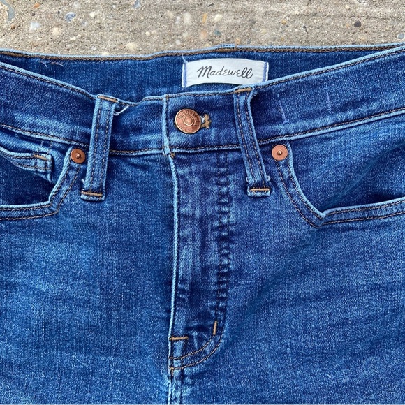 Madewell 10" High Rise Skinny Jeans Women's Size 25 Medium Wash - Picture 3 of 6